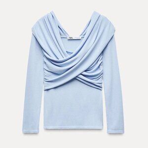 ZARA knit multi-way long sleeve top